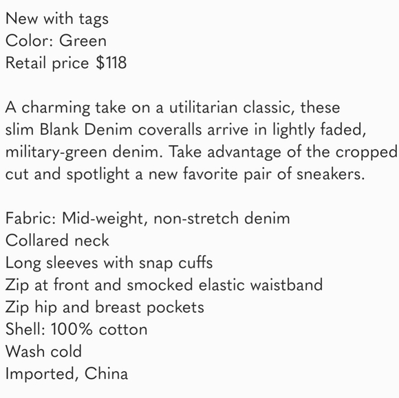 🔥XSOnly🔥Blank NYC Utility Jumpsuit - Picture 10 of 11